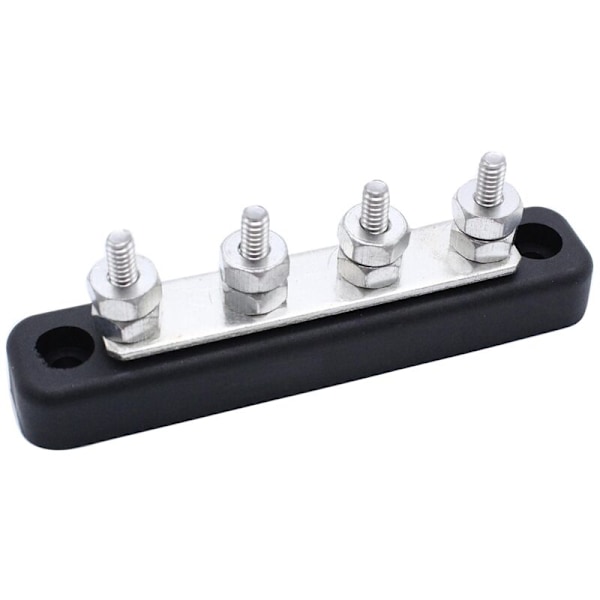 12/24V Terminaler Strömfördelningsblock Bussbar Duty 100Amp Bussbar Terminal 4 Vägar för 4X5Mm Stud Automotive