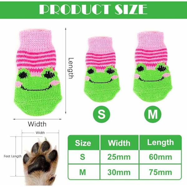 2 st hundsockar (S), halkfria husdjurssockar, halkfria, lämpliga för inomhusbruk, 25 x 60 mm (LXL) HIASDFLS
