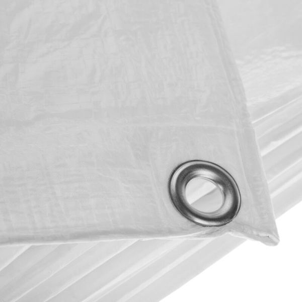 Vedenpitävä suojakankaallinen markiisi polyetyleenistä, kaksinkertainen valkoinen 4x5m