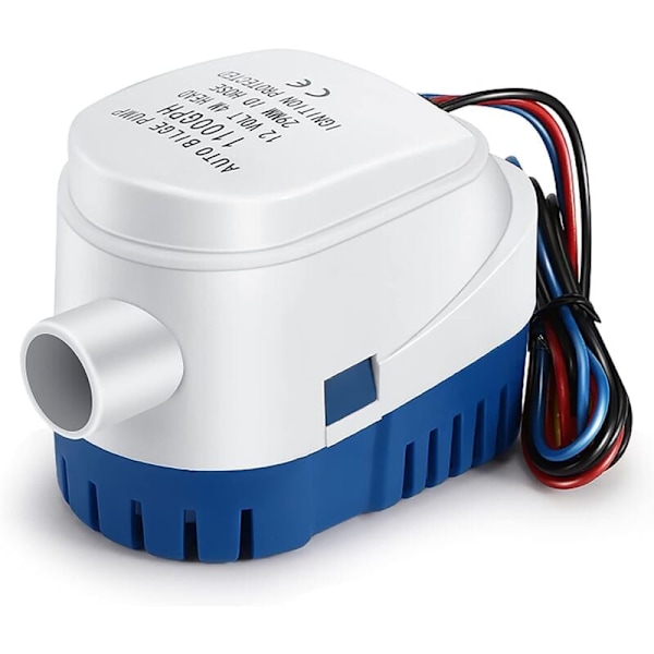 Bilge-pumput, 12V 1100GPH Automaattinen Bilge-pumppu Hiljainen Nesteen Veden Pumppu Veneille, Lammille, Uima-altaille