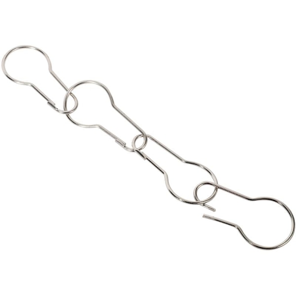100-pack järnduschdraperiringar päronklämmor