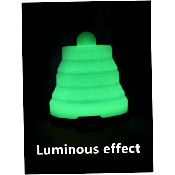 LED-campinglampa, campinglykta, färgglad silikon tält hopfällbar uppladdningsbar nattlampa nödlampa för camping vandring tält, solig