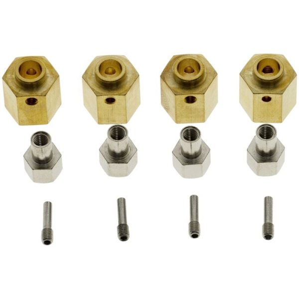 12mm forlænget hjul tungere messing hex-adapter til Axial SCX10 III AXI03007 Capra 1.9 UTB RC opgraderingsdele, 12mm