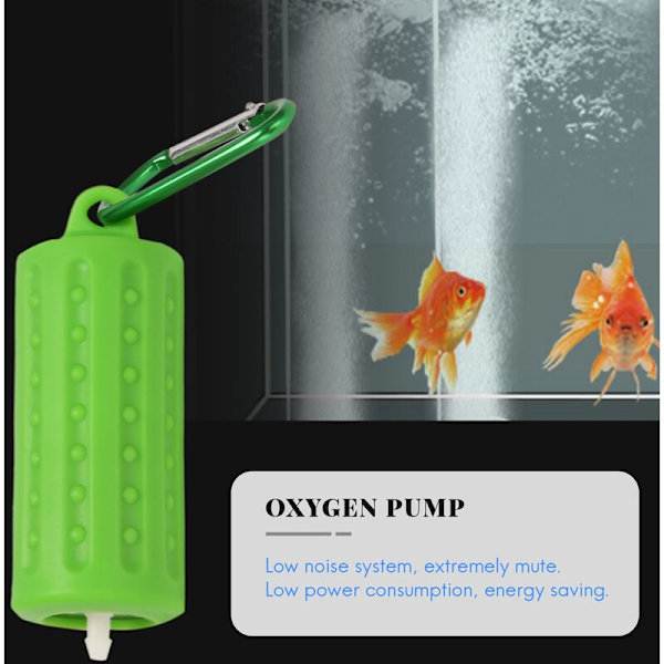 Mini USB-luftningspumpe, akvarieluftningspumpe, iltpumpe, fiskeri, ultra-stille miniakvarium - grøn