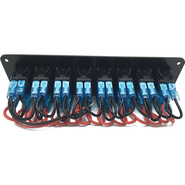 Marin 8 Vattentät Båtbrytarpanel En Växling 2 LED-remsor