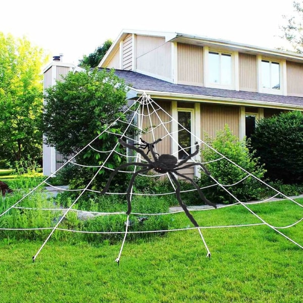 Halloween-karvainen hämähäkki, 1 metrin pituinen jättihämähäkki, jossa LED-valot, pelottava pehmoinen hämähäkki Halloween-koristeluun (musta)