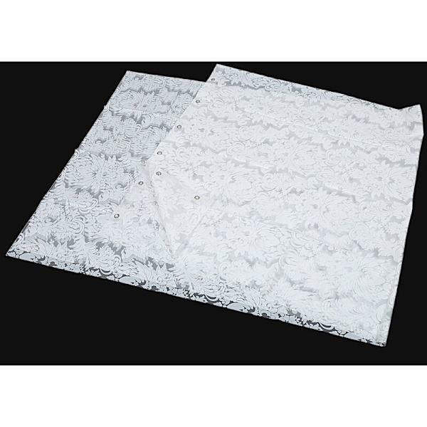 Blomsterbruseforhæng 200X200Cm Damask Peva Tykke Badeforhæng Vandtæt Skimmelsikkert Badeforhæng med Kroge
