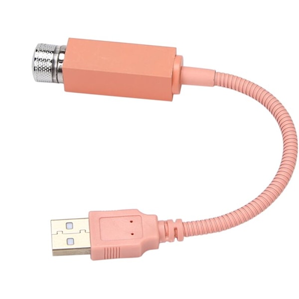 Bil USB Universal Mini LED Bil Tak Stjärnhimmel Nattljus Projektionslampa Interiör Miljö Atmosfär Galaxy Dekorationsljus Rosa