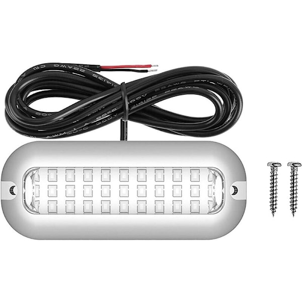 Universal 12v 27 LED Rustfrit Under Vand Pontoon Vandtæt Båd Agterlys Blå