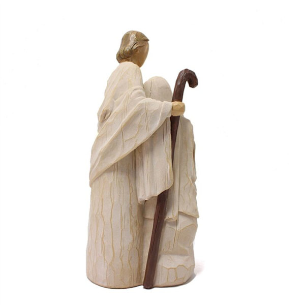 2 st Heliga Familjen Statyer Katolsk Jesus Religiös Figur Julkrubba Dekoration Present