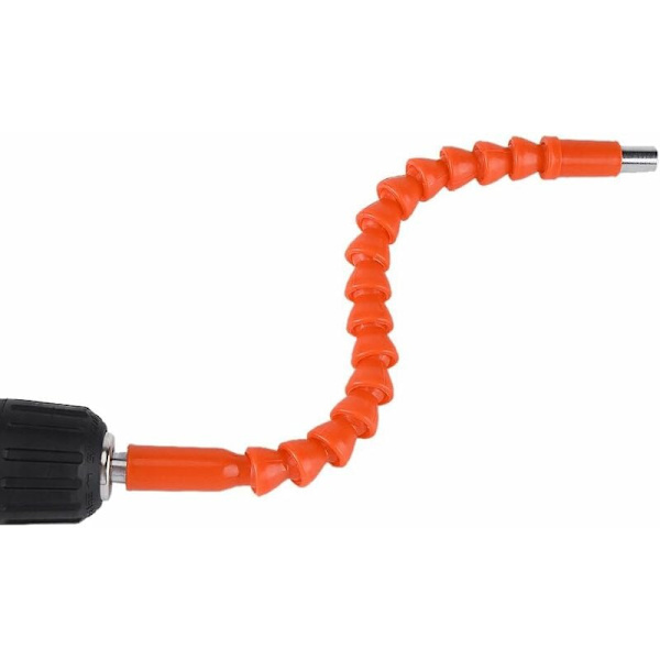 300mm Universell Flexibel Axel Sexkantskruvmejsel Förlängningsförlängning för Borrskruvdragare Elektronisk Skruvmejsel (Orange)