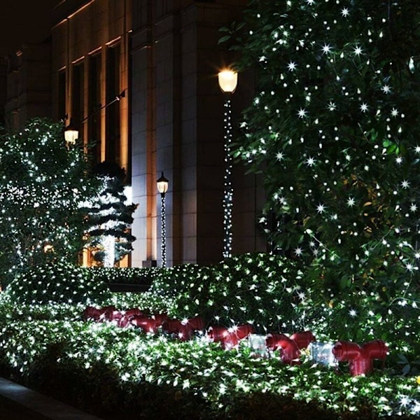 Solcellsbelysning för utomhus, 10m 100 LED Vattentät Garland Solbelysning 8 Ljuslägen för Trädgård, Terrass, Innergård, Julgran, Bröllopsfest Dekoration