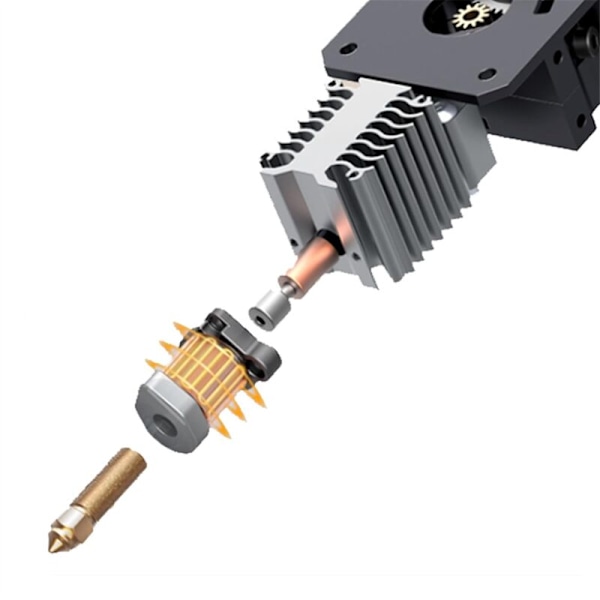 Högtemperaturbeständig Hotend Uppvärmningsblock, Hög Hastighet Monterad Extruder Hot End Kit för 3 V3 SE 3D-skrivare