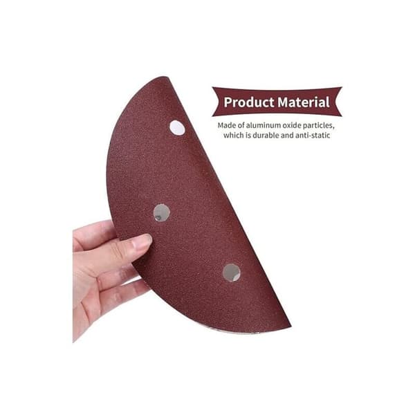 225mm Sanding Disc, 10 st Sanding Disc, 225mm Sanding Discs Sandpapper Hook and Loop Sanding Discs för Long Neck Sanders, Plaster Sanders(6 Hål
