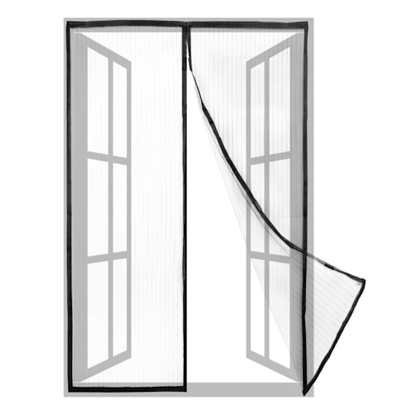 Myggnett for dør 100 x 210 cm med magnetisk lukking