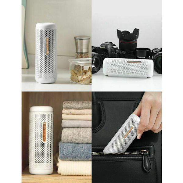 Mini Fukt Absorbent (Avfuktare), Uppladdningsbar, 20W, 360° för Garderob, Sovrum, Kontor etc. Vit
