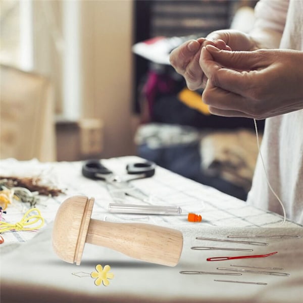 Träsvamp Nålset Broderi Tillbehör för DIY Handsydda Strumpor Kläder Hem