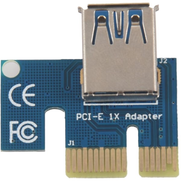 Blå 60cm Adapterkort USB 3.0 PCI-E Express 1x til 16x Forlænger Riser Line Strømkabel