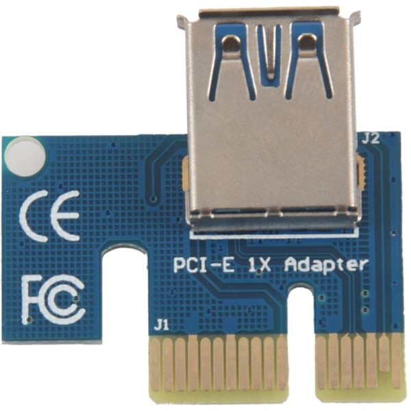 Blå 60cm Adapterkort USB 3.0 PCI-E Express 1x til 16x Forlenger Riser Line Strømkabel