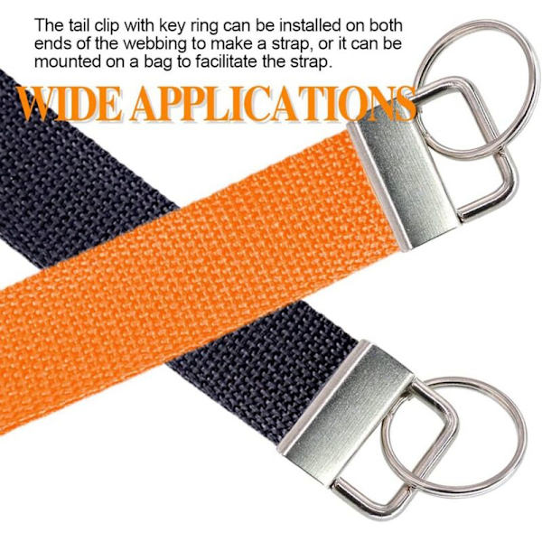 Nøglering Hardware Sæt, Nøglering Lanyard Armbånd med Split Ring til Håndværk/Stof