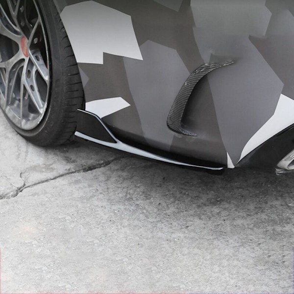 Bil Bakre Stötfångare Läpp Diffusor Splitter Spoiler för C Klass W205 C180 C200 C300 C63 2015-2021 Svart