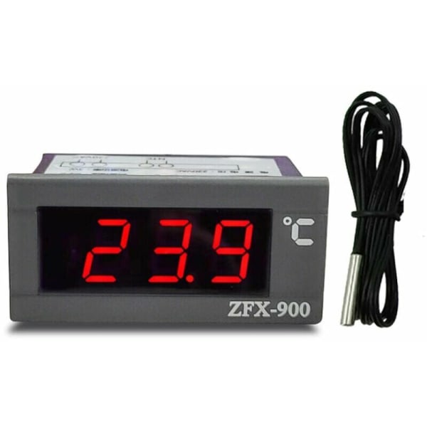 Verktyg Termometer ZFX-900 Inbyggd Temperaturindikator Smart Digital Temperaturdisplaypanel för Kylskåp Frys Kylrum, Svart-