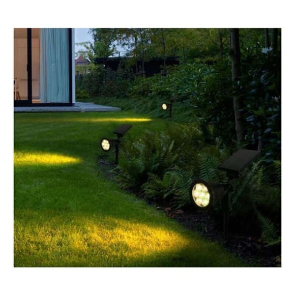 Solcellelys Solhage Spotlight Foldbar IP65 Vanntett Sol LED-lys for utendørs bruk (7 kuler, varmt lys)