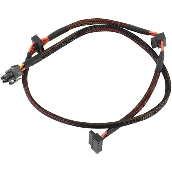 Modulær PSU 6Pin til 3 Port SATA Strømkabel 18AWG Ledning 80Cm til NP Serie