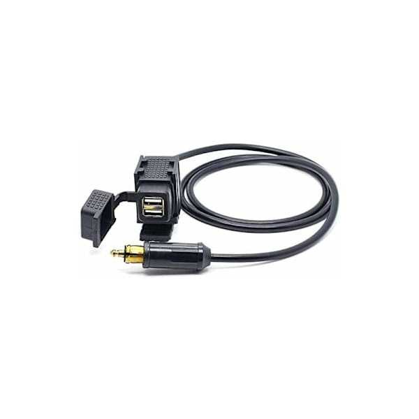 DIN Hella 2.1A Moottoripyörän Kaksois-USB-Latauspistorasia Virta-adapteri 1,8 m Kaapelilla Puhelimelle/iPhonelle/GPS-Navigaattorille
