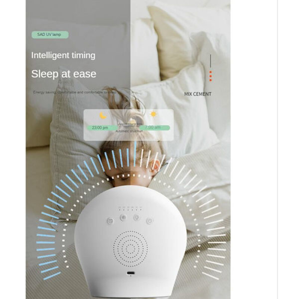 SAD-terapi LED-skrivbordslampa Humör Touch Timing Steglös Dimning Affektiv Sjukdomsterapilampa Simulerar Ljus