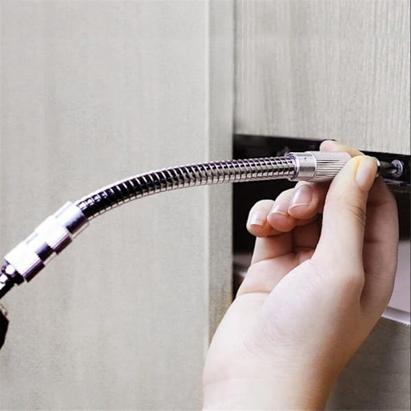Universal fleksibel metall sekskant skaft forlengelsesbit holder, fleksibel borforlengelse, (4 stk, 4 farger)