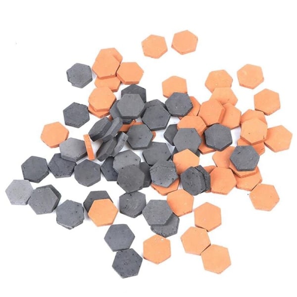 40 st 1/16 skala miniatyr simulering röd hexagon tegel modell för DIY Fairy Dollhouse trädgård tillbehör leksak röd tegel