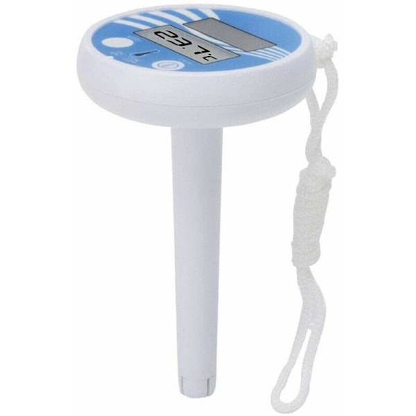 Flytande Pooltermometer Solcellsdriven Digital Vattentemperaturmätare med Kedja för Utomhus/Inomhus Simbassänger, Badvatten, Spa, Spa, Varmvatten