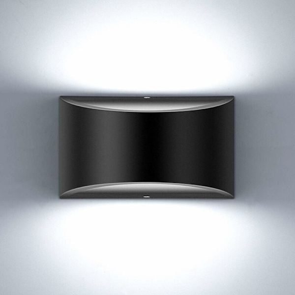 Justerbar LED Indendørs Vægskinne Lysvæglampe Sort 10W Moderne Vægbelysning Op Ned Væg Appliker Aluminium Dekorativt Lys til Værelse Livin