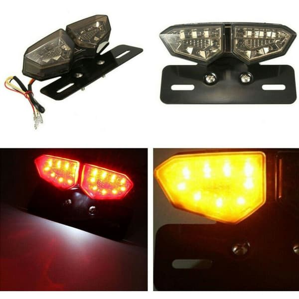 12V Universal LED Brems-, Blink- og Nummerpladelys til Motorcykel