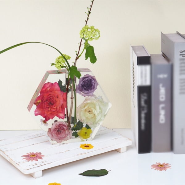Silikoneform Resin Støbeform til Hydroponics/Blomster Hjemmekontor Skrivebordsdekoration Reagensglasform