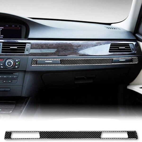 Bil Copilot Kopholder Panel Dæksel Indvendig Trim Fiber Dekoration til -3 Serie E90 E92 E93 2005-2012