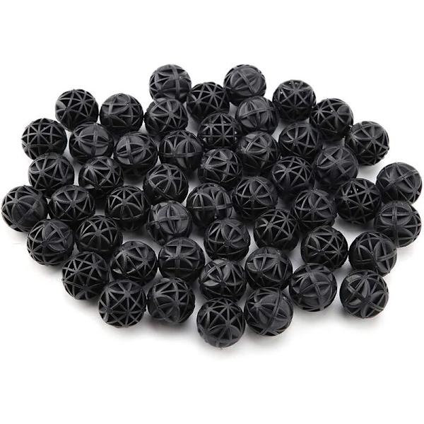 50 stk Bio Porøs Filter Biokjemisk Ball Filter Media Vannfilter Materiale med Bomull for Fisk Tank Dam Akvarium Vannfontene(16mm)