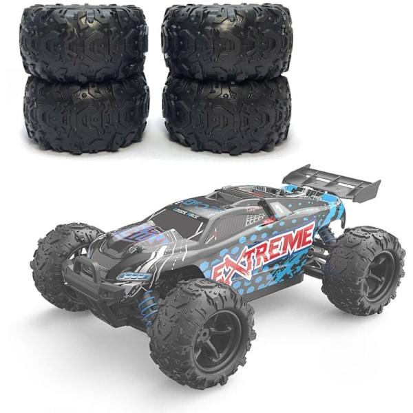 4 st gummihjulsdäck till 9300 9310 PXtoy 9300 9302 9303 9304 1/18 RC bil reservdelar tillbehör