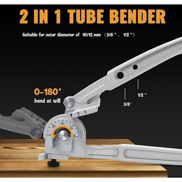 Rörböjare för Koppar/Aluminiumrör - Storlek 2/3, Böjning upp till 180°, Reparation, 6-12 mm (3/8'', 1/2'')