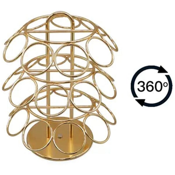 27 Positionerings K-Cup Podhållare - Organiserare 360 Grader Roterande Metallkaffepods för Pods