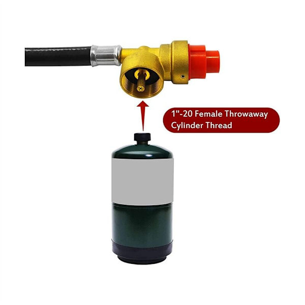 26 Tuuman Propane-Butaani Kaasukannettava Leirintäkeittiön Vaihtosuodatin Letkulla Muuntuu 1 LB:n Kertakäyttöpulloon