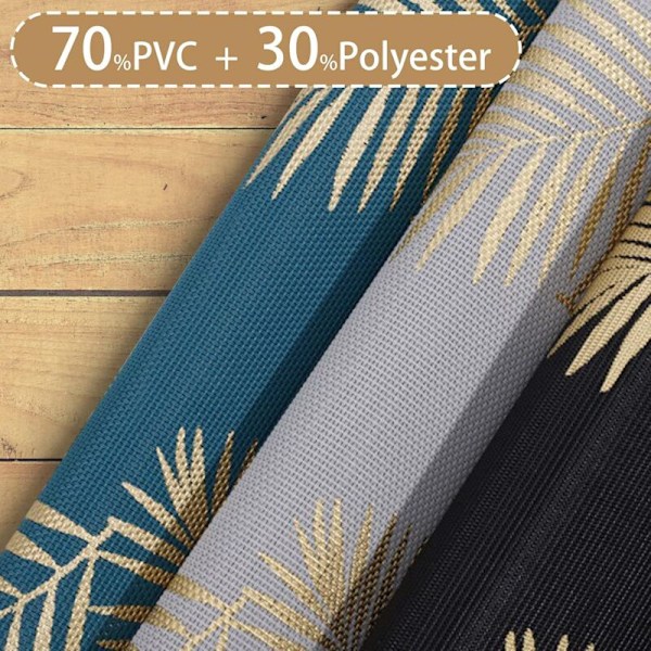 Kudotut PVC-alustat, 6 kpl setti, pestävät, lämmönkestävät, liukumattomat alustat keittiöön, ravintolaan, ruokapöytään