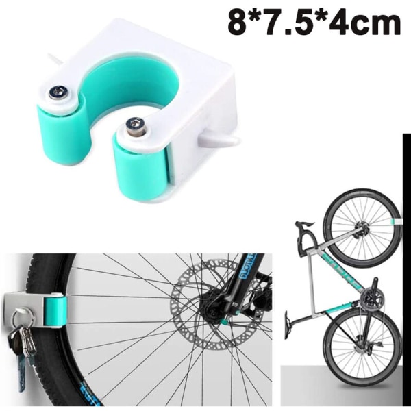 Pyörän pysäköintisolki MTB Seinäkiinnitys Maantiepyörä Pysty säilytysteline Pyöränpidike näyttöteline MTB polkupyörän soljet, sininen