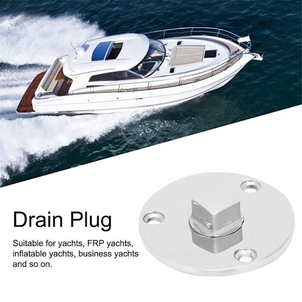 Drænplugs 2 Pakker Heavy Duty 316 Rustfrit Stål Båddrænplug til Bilge Dræning Aftagelig Møtrik