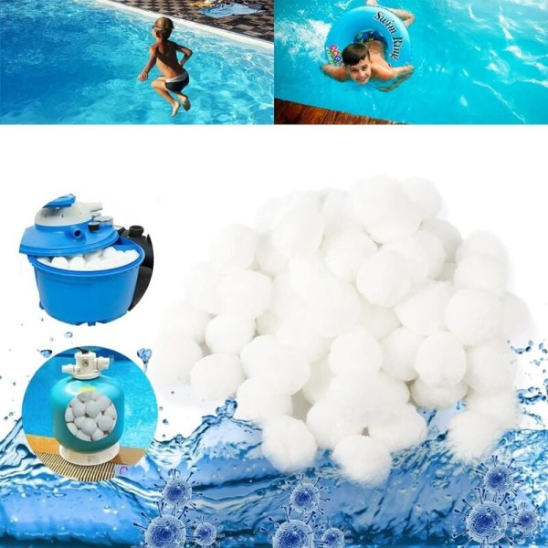 Filterballer, svømmebassengfilterkuler, 500g Erstatt 18kg filtersand, for svømmebassengsandfiltre, svømmebassenger, filtermateriale, akvarium S