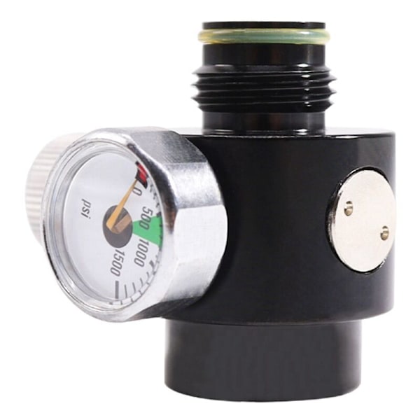 PCP-regulator till luft CO2-tank G1/2-14 för tryckkontrollinloppsmanometer 1500Psi