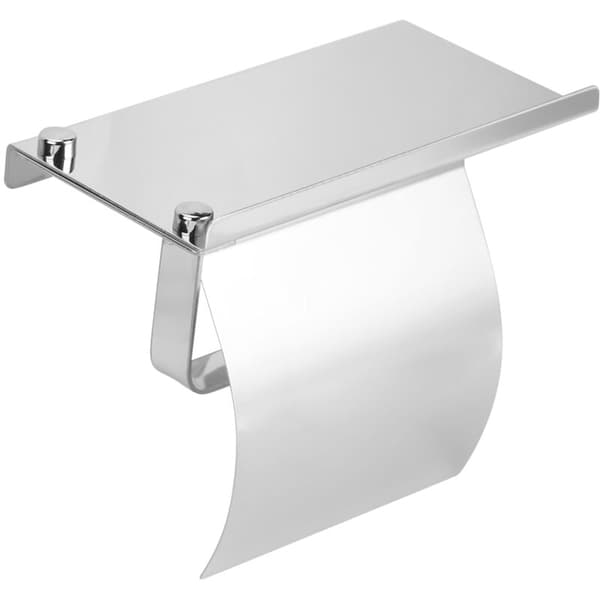 Toiletpapirholder i rustfrit stål til vægmontering med telefonholder