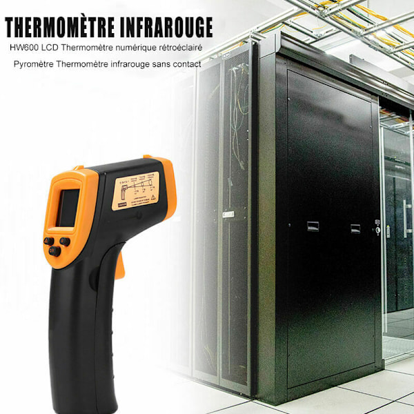 Bærbar berøringsfri infrarød termometer, LCD digital detektor, -50 600 grader Celsius/-58 1122 grader Fahrenheit (ikke egnet til mennesker), med