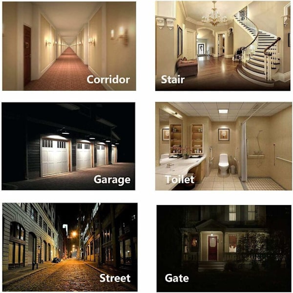 12W E27 PIR Infraröd LED-lampa med rörelsesensor PÅ/AV automatiskt A60 220V 1200lm motsvarande 120W halogen för trappor korridor garage（2-pack,